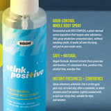 Stink Positive Odor Control Cooling Body Spray by Snoe Beauty: natural, portable all-over deodorant.