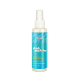 Stink Positive Odor Control Cooling Body Spray by Snoe Beauty with blue label and white spray cap.