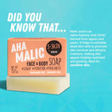 Did you know about S-SKIN by Snoe AHA Malic Face and Body Soap #Glowup #Hydration #pHbalanced, a beauty product that is perfect for skincare?