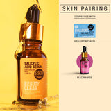 A bottle of BHA SALICYLIC ACID + ZINC PCA SERUM by Beauty Clear Acne Care Oil Control 15ml for acne care and oil control.