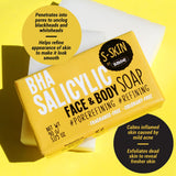 S-SKIN by Snoe BHA SALICYLIC Face and Body Soap #porerefining #refining for beauty and skincare.