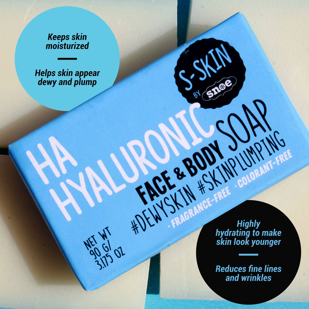 HA Hyaluronic Face and Body Soap by S-SKIN by Snoe #dewyskin #skinplumping for skincare.