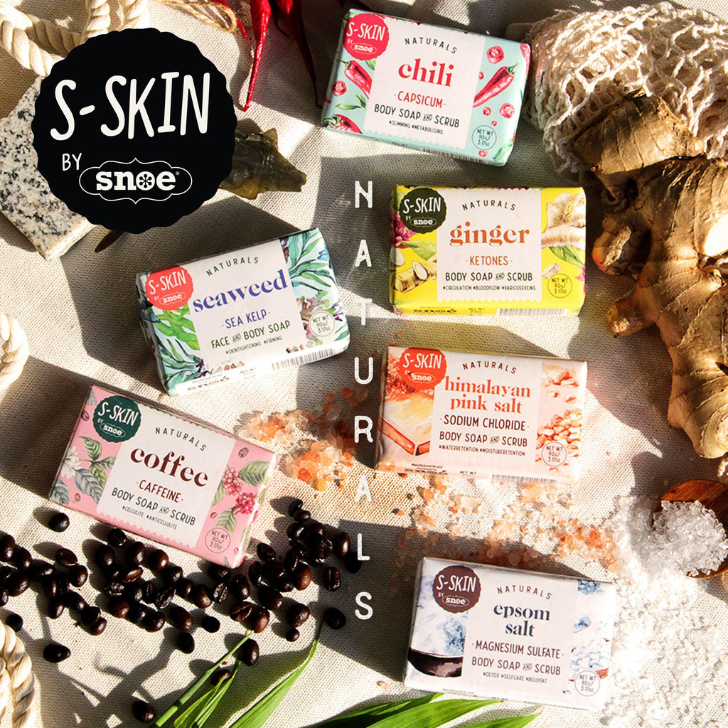 S-SKIN Naturals specializes in HIMALAYAN PINK SALT: Sodium Chloride Body Soap & Scrub beauty and haircare products.