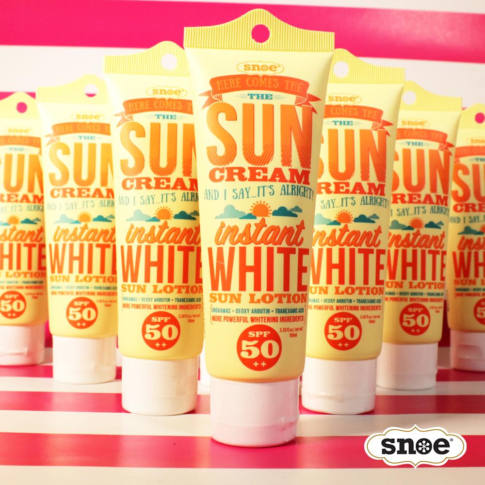 HERE COMES THE SUN CREAM Instant White Sun Face & Body Lotion SPF 50++ offers effective protection against harmful UV rays while providing nourishment and hydration to keep your skin healthy and glowing.