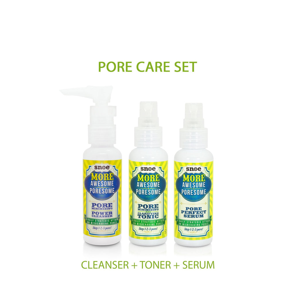 Skin Care - More Awesome Poresome Cleanser, Toner & Serum Bundle Set | Pore Minimizing Pore Care Set