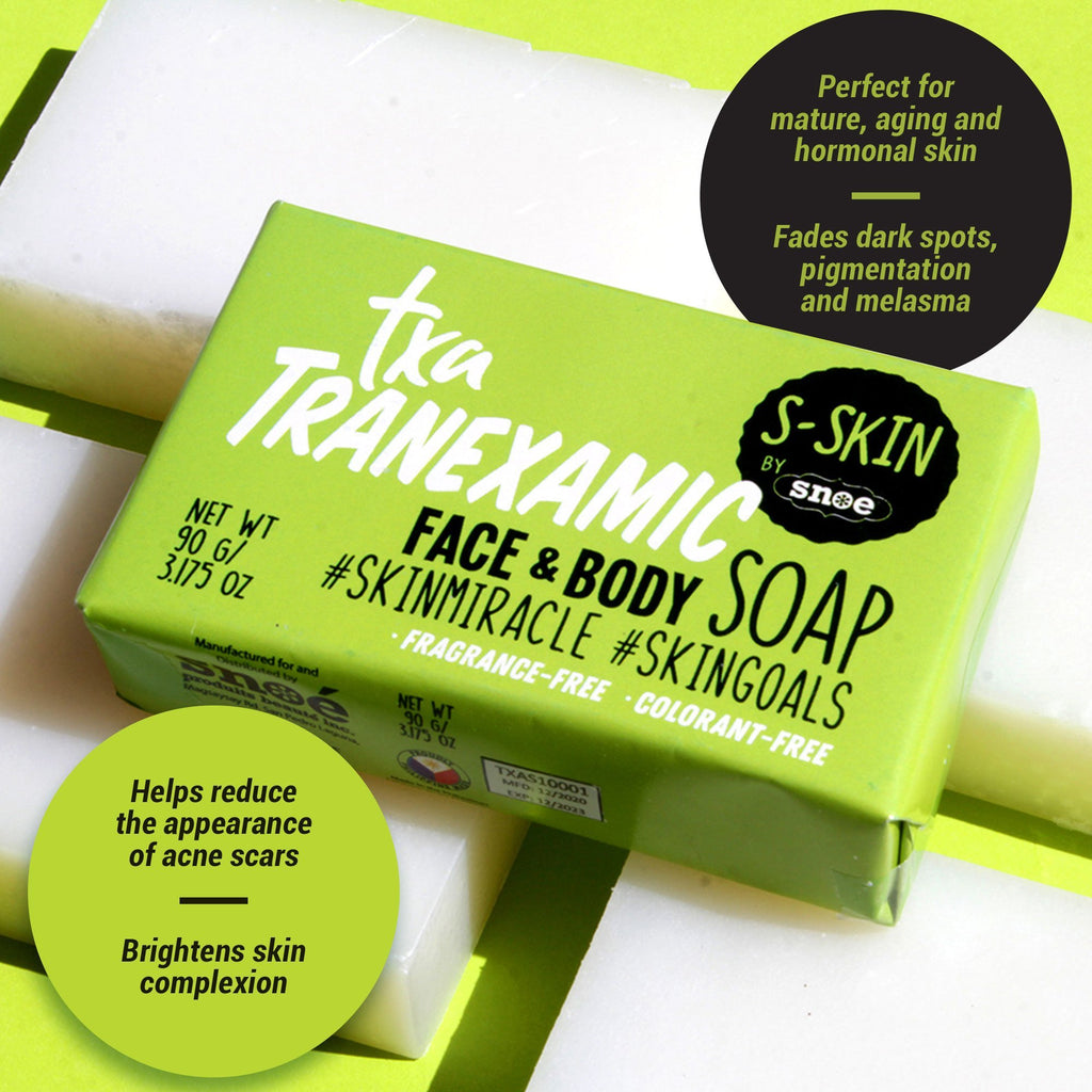 - S-Skin Face & Body Soap 3-pc Set Mandelic, Tranexamic, & Hyaluronic